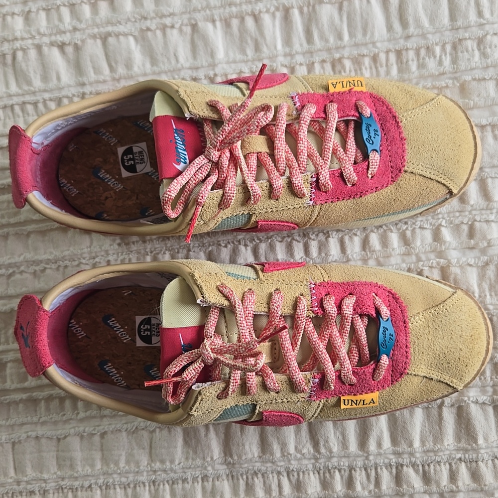 Nike Cortez x UNION LA Sesame Sneakers: Pink Teal RARE Women’s 7 - Picture 9 of 17